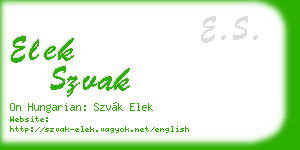 elek szvak business card